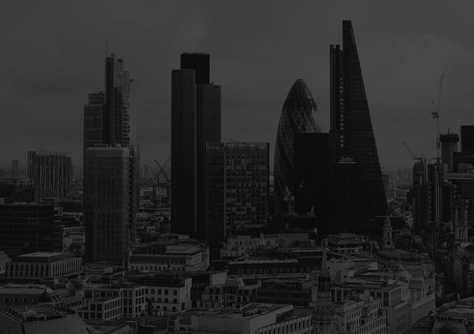 London Skyline in black and white