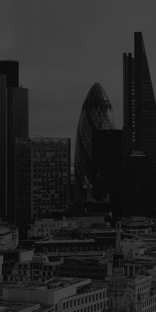 London Skyline in black and white